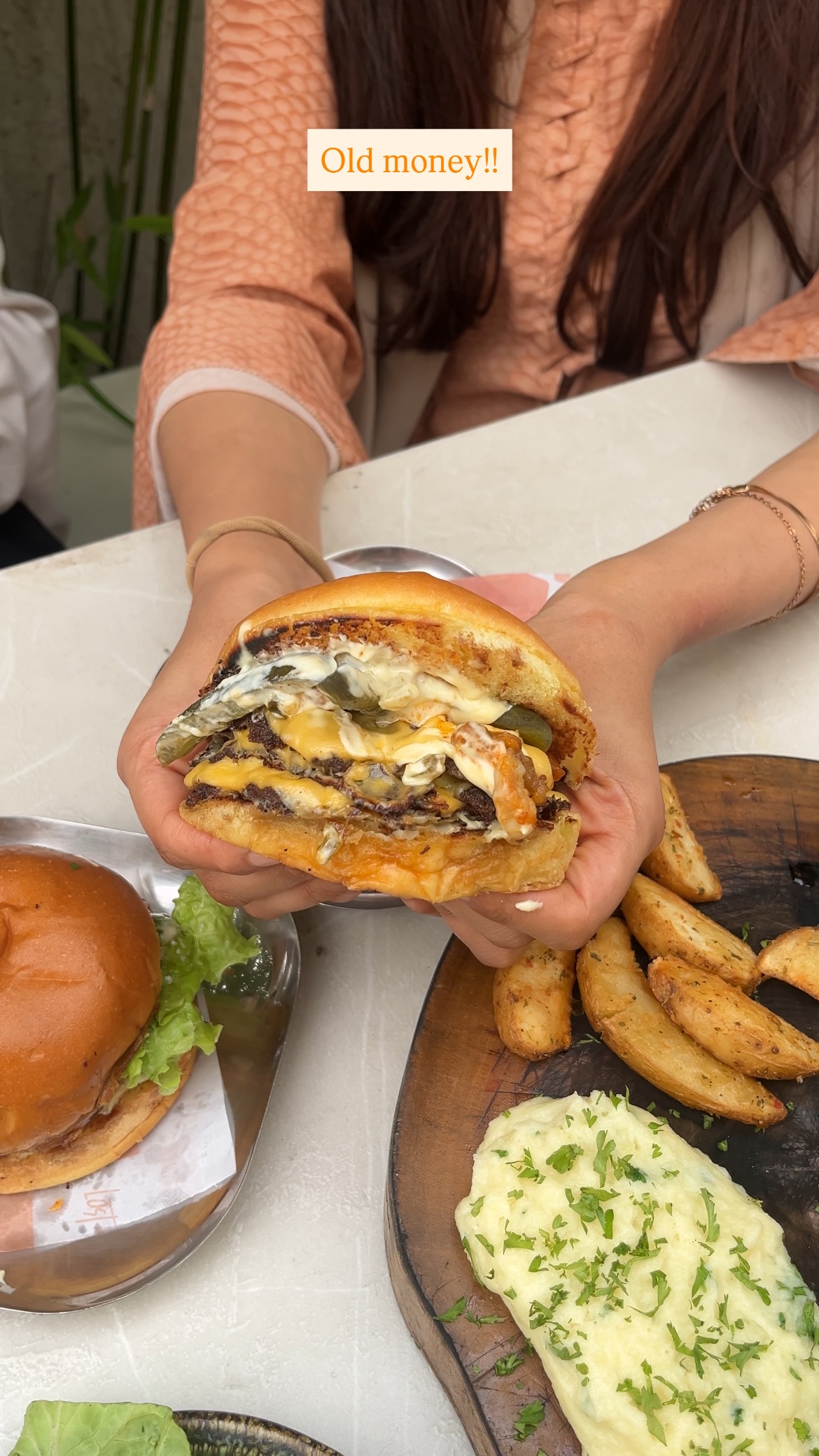 Guest with smash burger